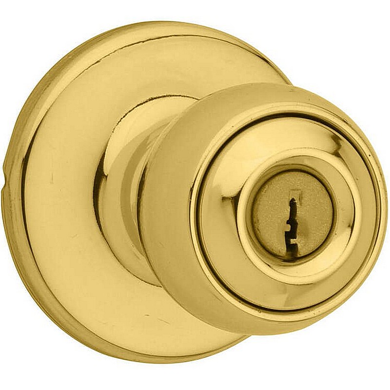 Kwikset Polo Polished Brass Entry Knobs