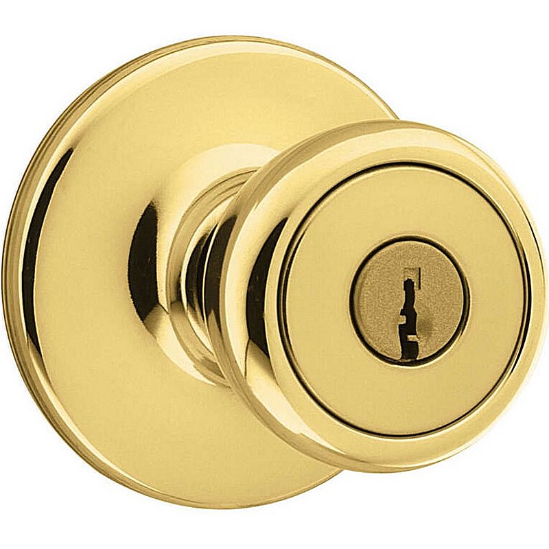 Kwikset Tylo Polished Brass Entry Knob