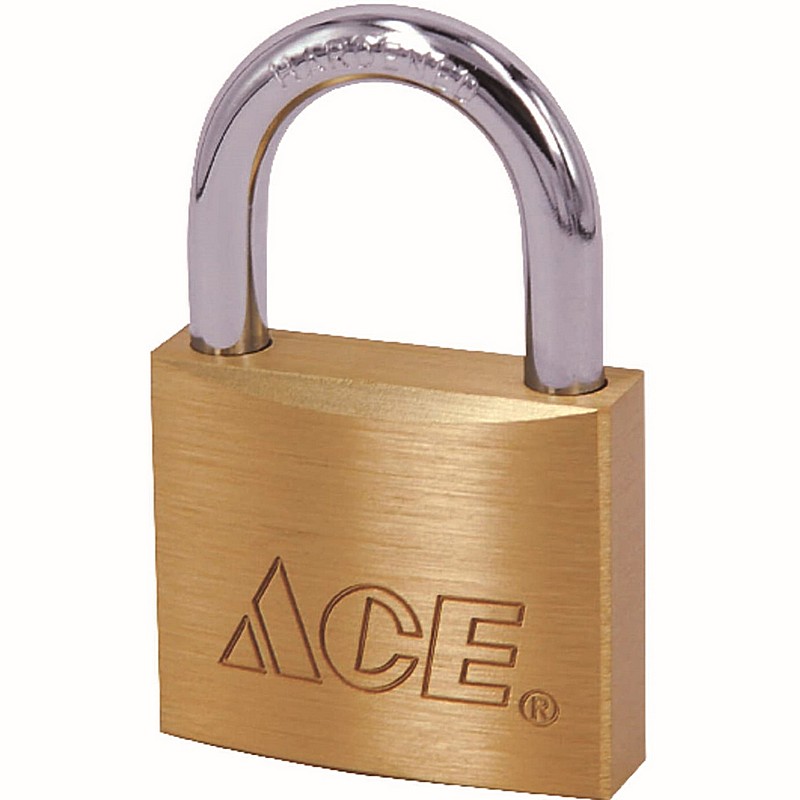Ace 1"x1" Brass Single Locking Padlock