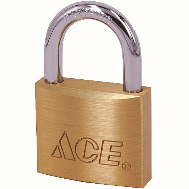 Ace 1 5/16"x1.5" Brass Double Locking Padlock