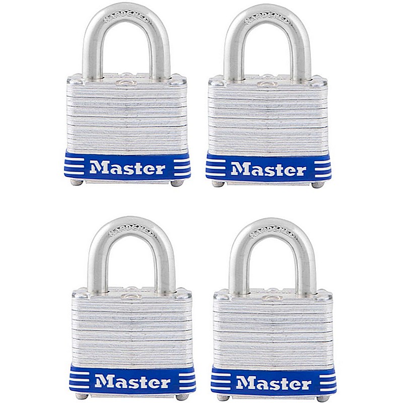 Master Lock Steel Double Locking Padlock 4 ct