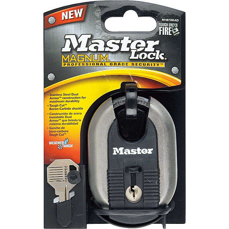 Master Lock Magnum Steel Ball Bearing Locking Shrouded Padlock