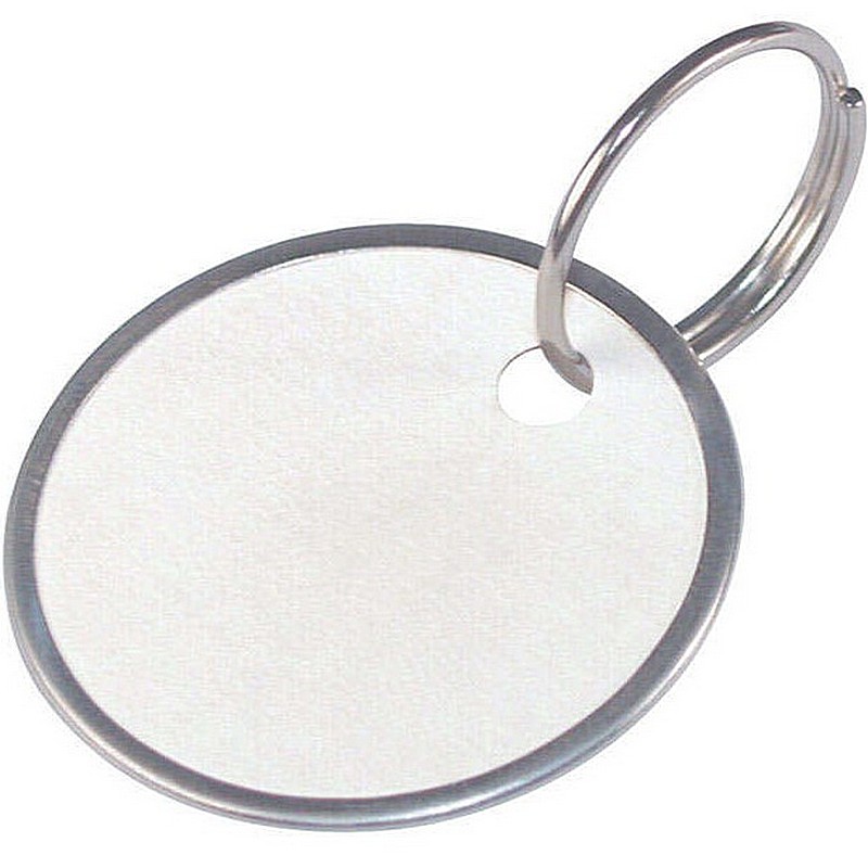Metal White Labeling/ID Key Ring 1.25 in