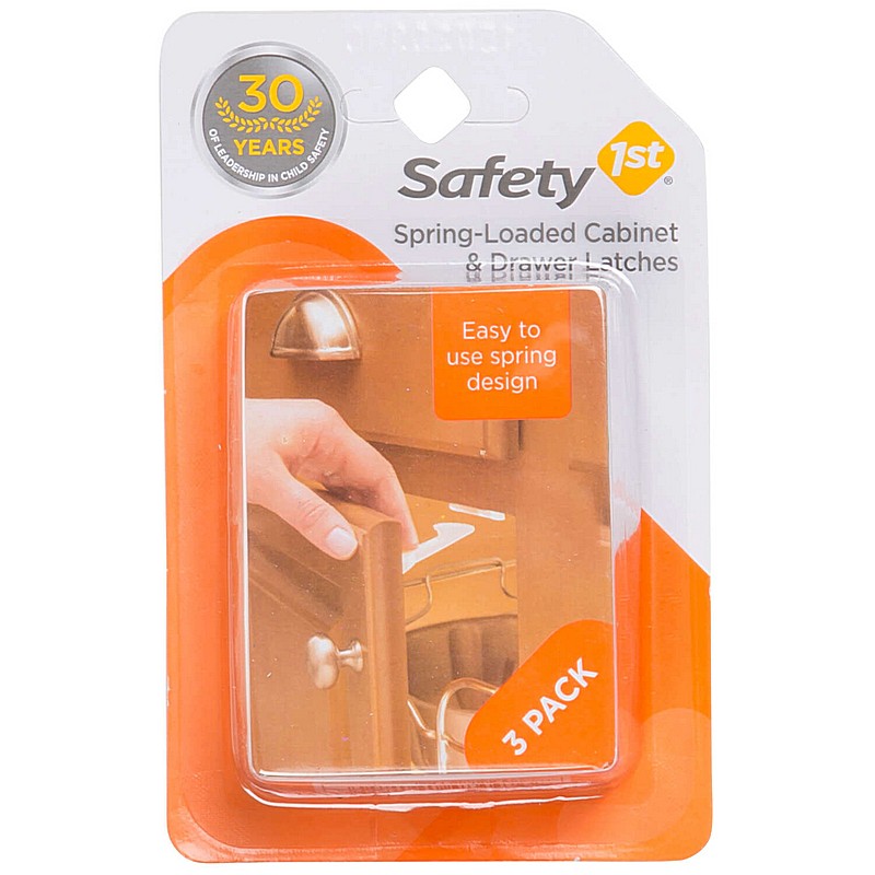 Safety 1st White Plastic Spring Latches 3 ct