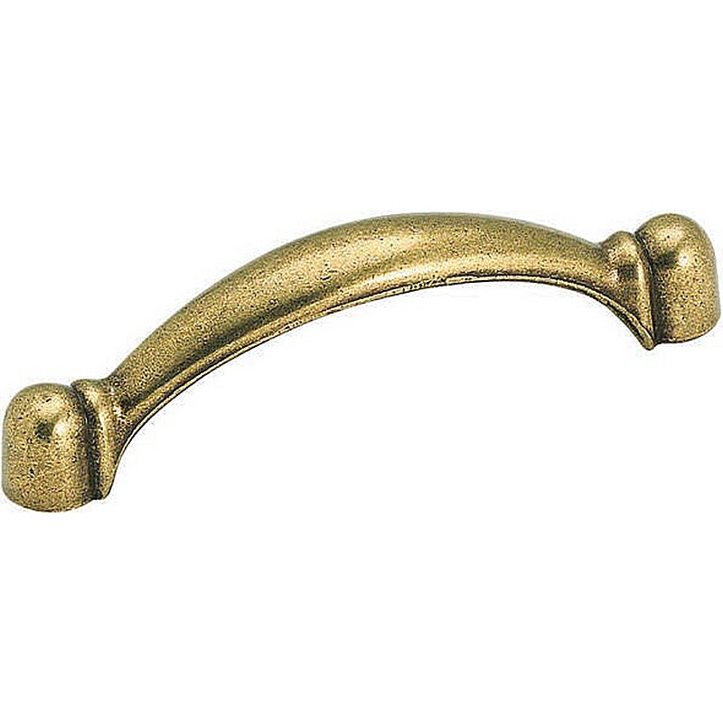 Cabinet Pull Burnished Brass 3 in