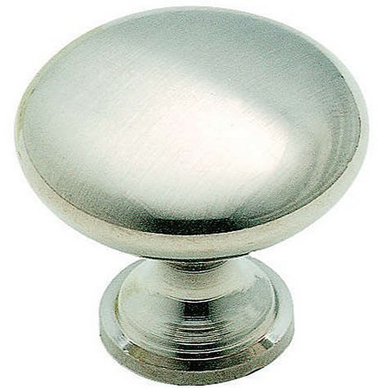 Round Cabinet Knob Brushed Chrome