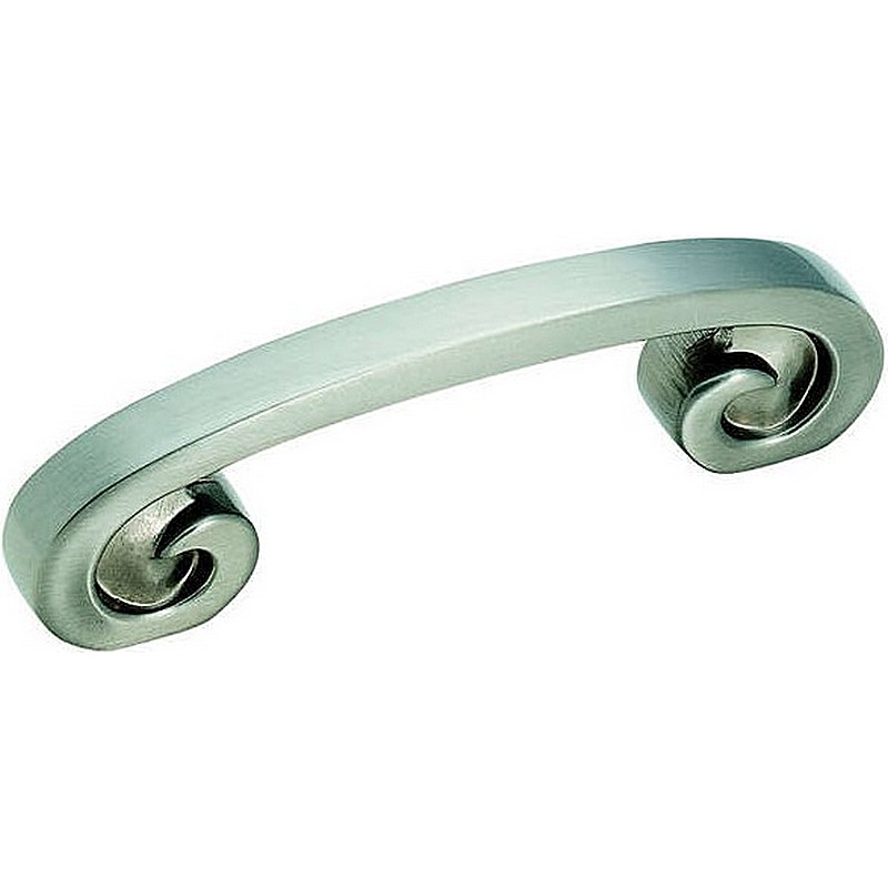 Swirlz Spiral Cabinet Pull Satin Nickel 3 in