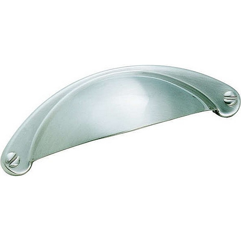 Pull Cup Cabinet Pull Satin Nickel 2.5 in