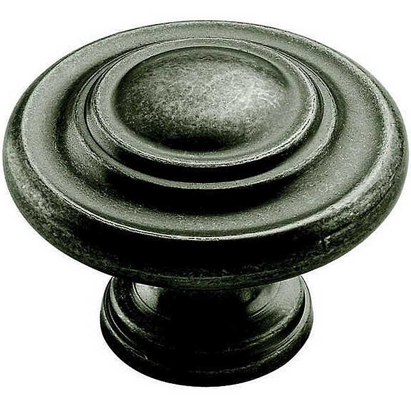 Round Cabinet Knob Weathered Nickel