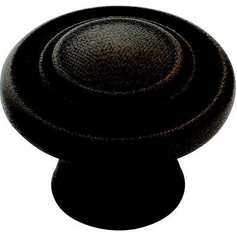Round Cabinet Knob Antique Rust 1 5/16 x 1"