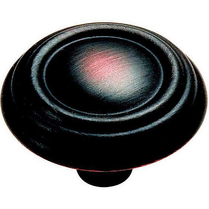 Round Cabinet Knob Oil Rubbed Bronze 1.25 x 7/8"