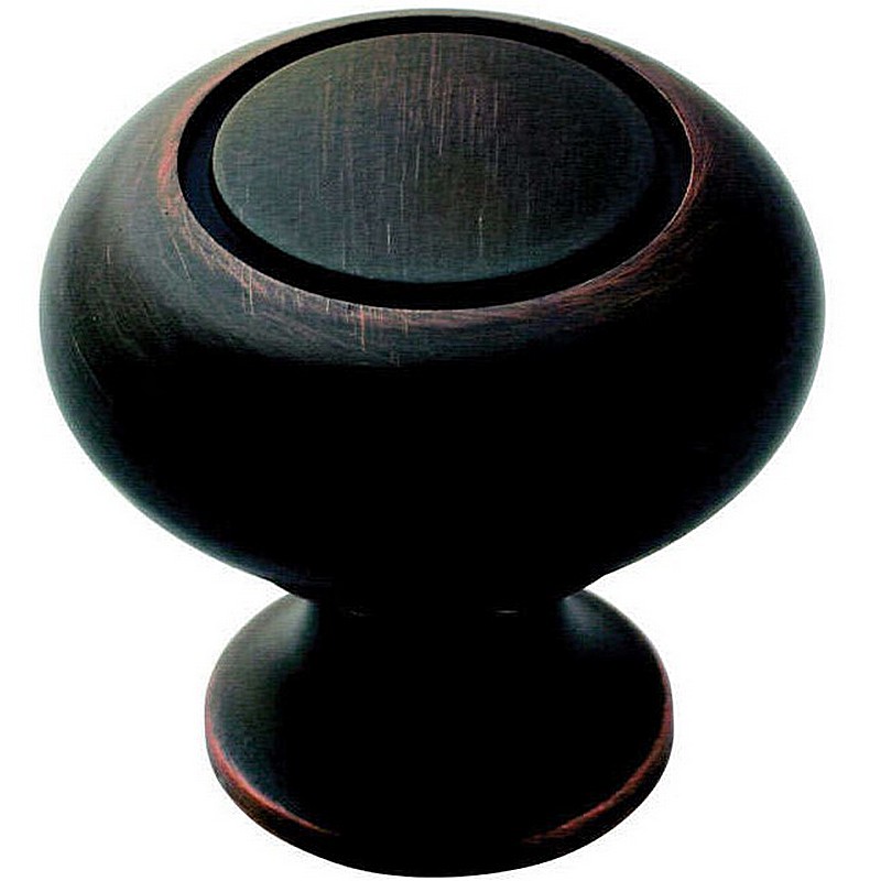 Round Cabinet Knob Oil Rubbed Bronze 1.25 x 1 3/16"