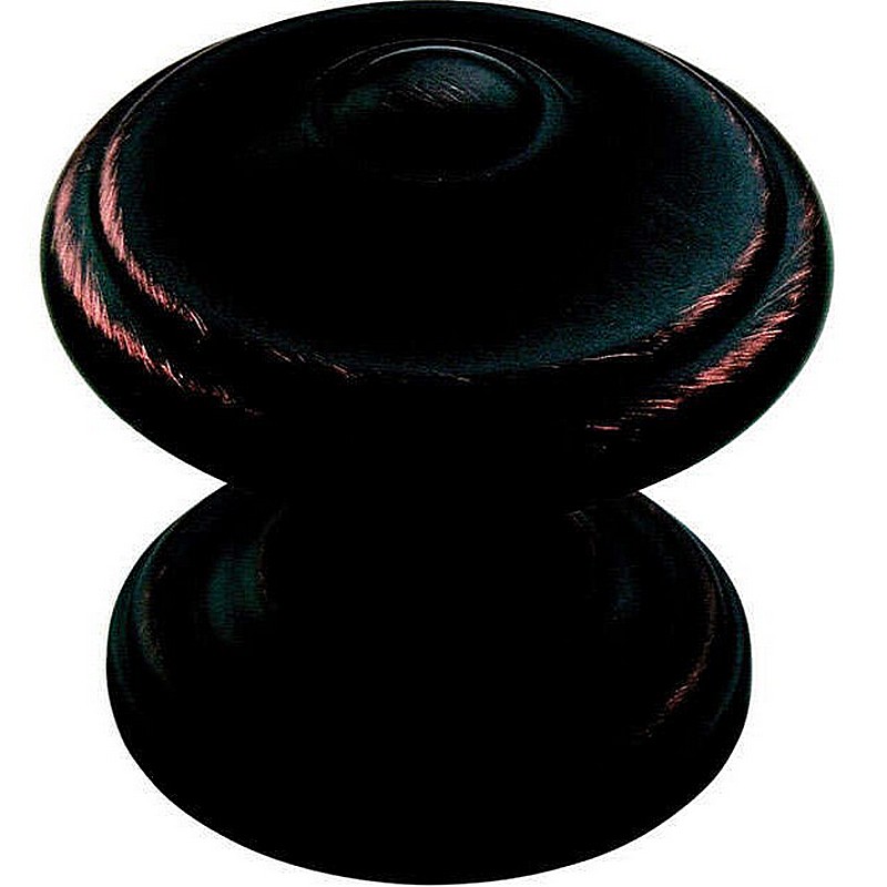 Revitalize Round Cabinet Knob Oil Rubbed Bronze 1.25 x 1.25"