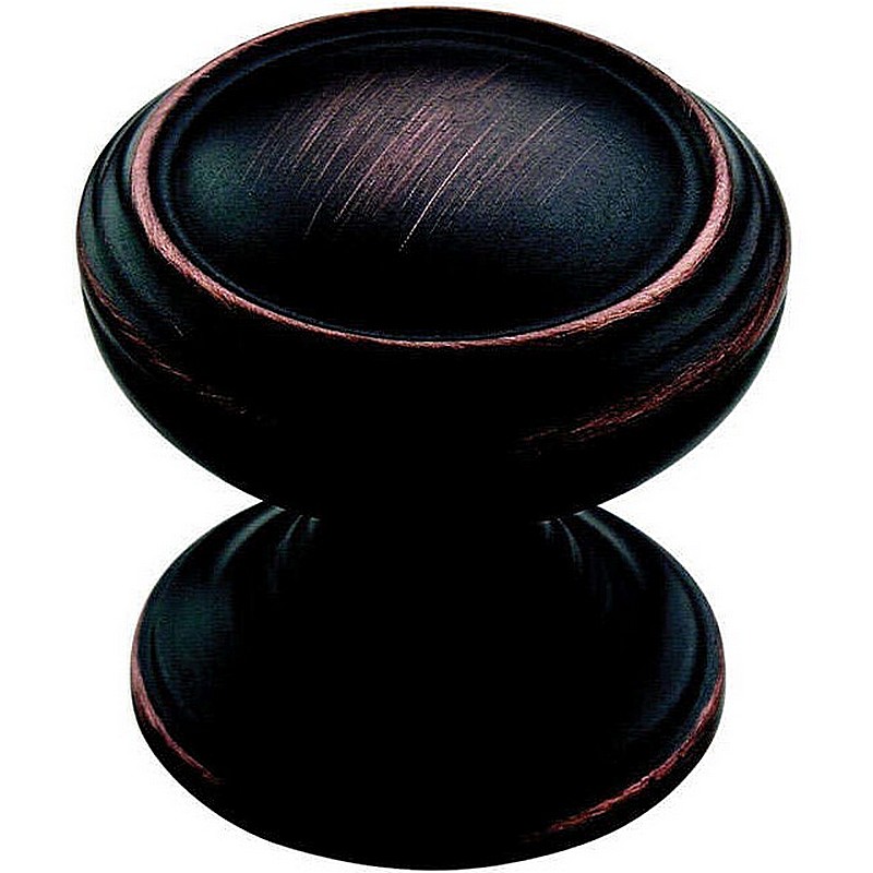 Amerock Revitalize Round Cabinet Knob Oil Rubbed Bronze 1.25 x 1.25"