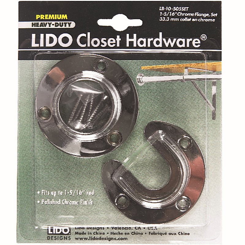 Polished Chrome Steel Closet Flange Set