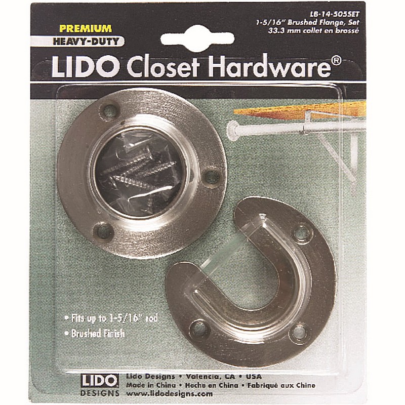 Brushed Steel Closet Flange Set