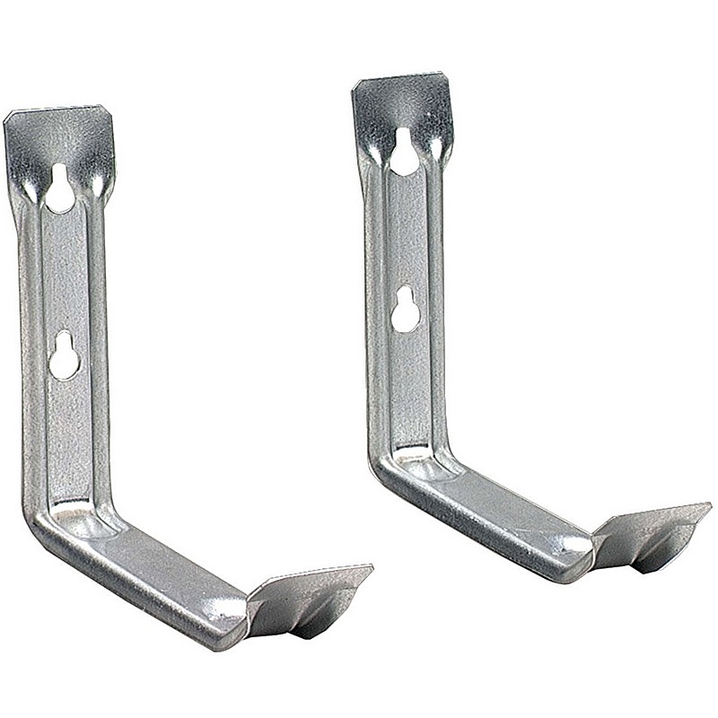 Silver Steel Utility Ladder Hook 5.27 in 2 ct