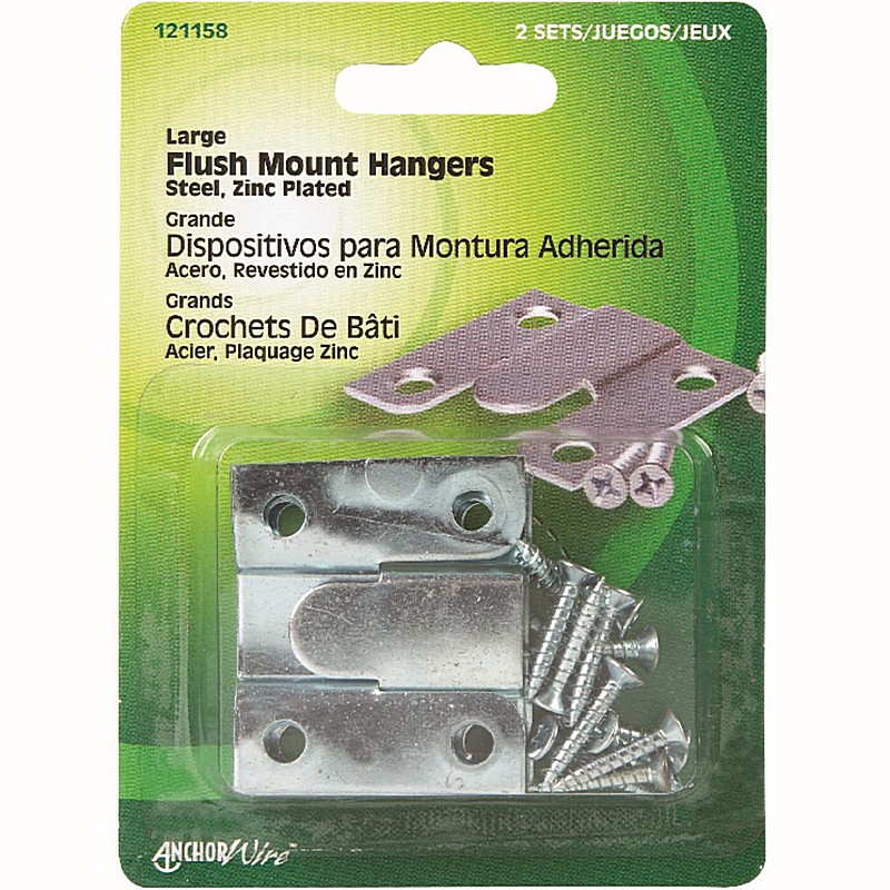 Silver Flush Mount Picture Hanger 2 ct 3 lb