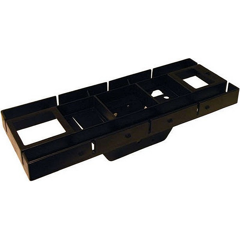 Black Polymer Mailbox Mounting Board 17 in