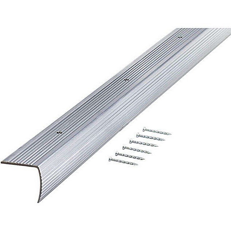 Prefinished Silver Aluminum Stair Edge 1.13"x36"