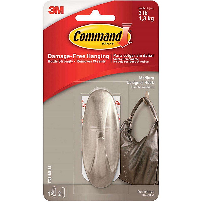 Command Medium Plastic Decorative Designer Hook 3.125 in