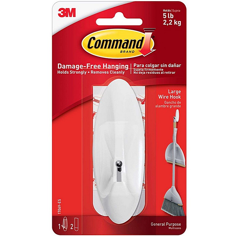 Command Large Plastic Wire Hook 4.14 in