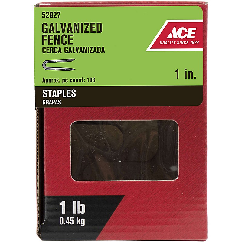 Galvanized Steel Fence Staples 1/4"x1" 1 lb