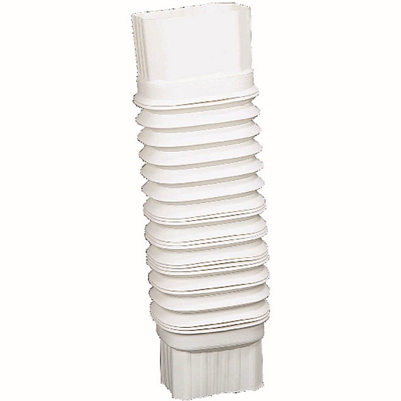 White Vinyl Gutter Elbow 3 x 3 x 7.5"