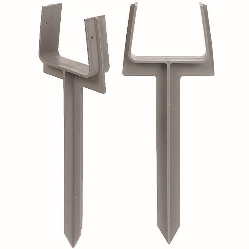 Gray Vinyl K Downspout Anchor 10.5 x 3 x 2 in