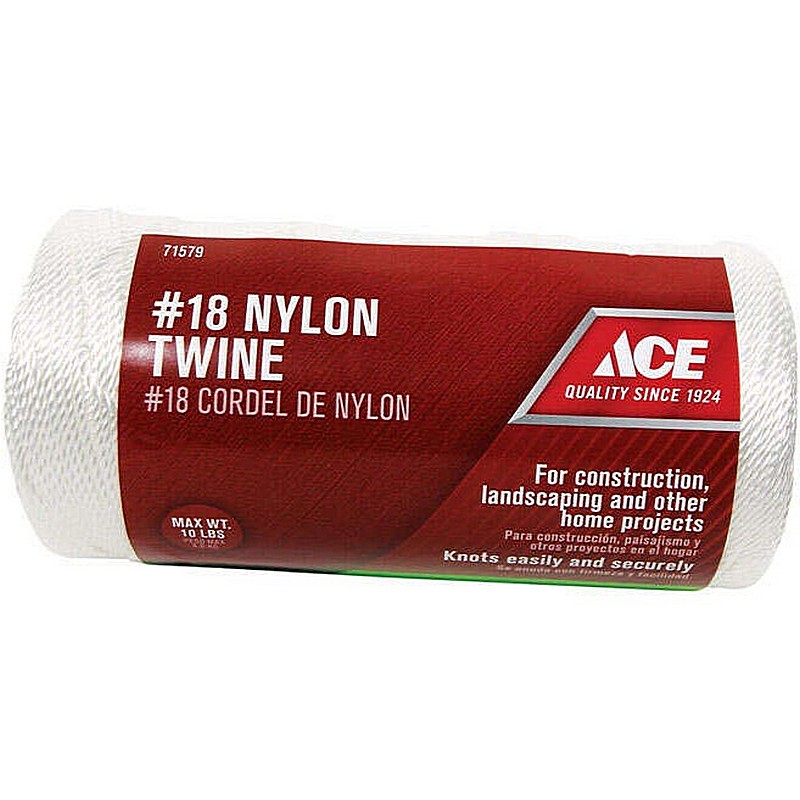 White Twisted Nylon Twine 18 in x 1050'