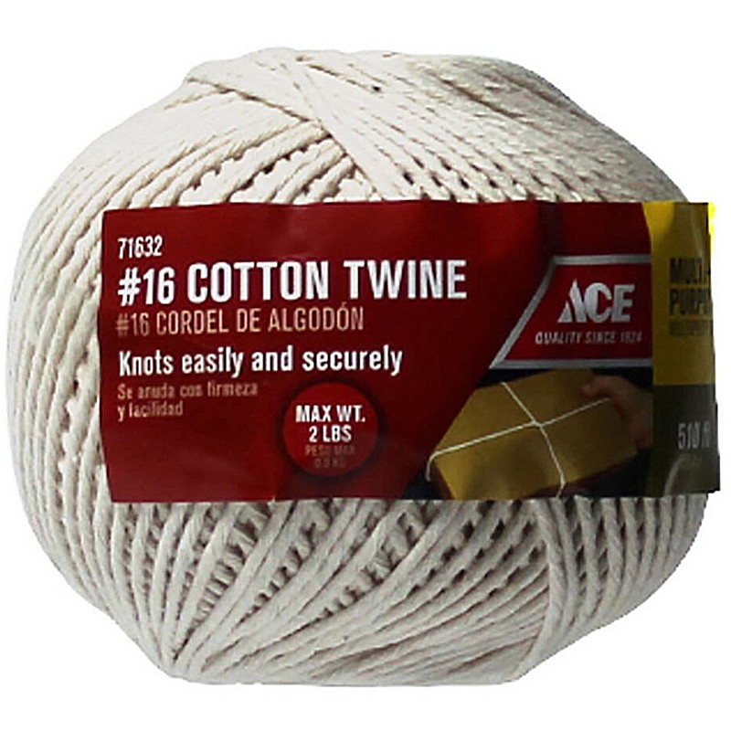 White Wrapping Cotton Twine 16 in x 510'