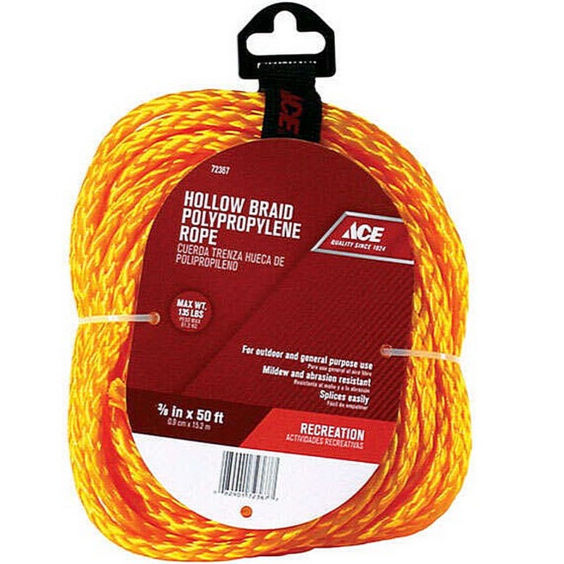 Gold Braided Poly Rope 3/8 in x 50 ft