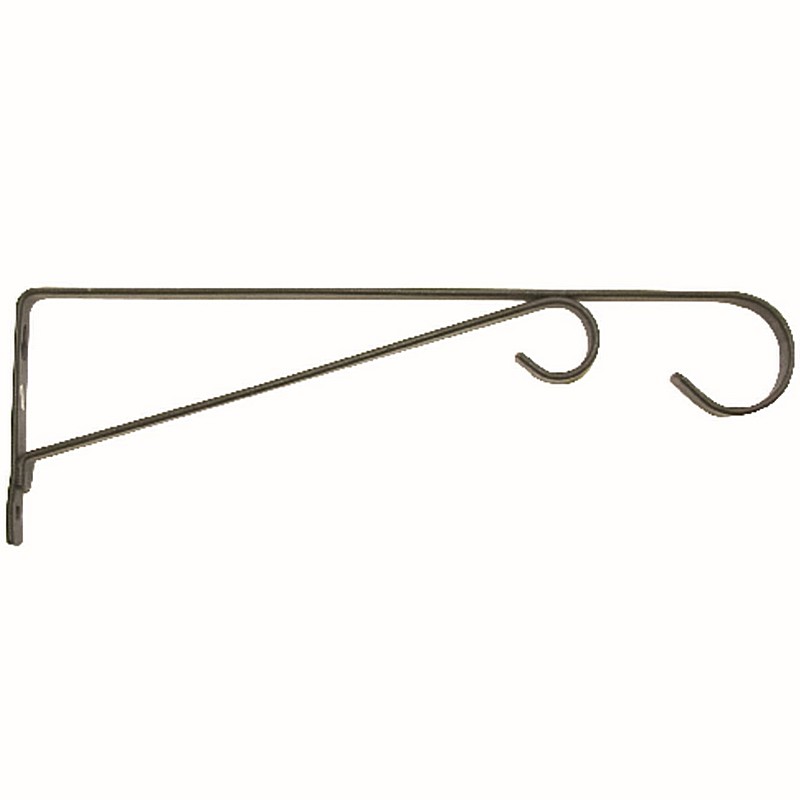 Black Steel Straight Plant Hook with Loop