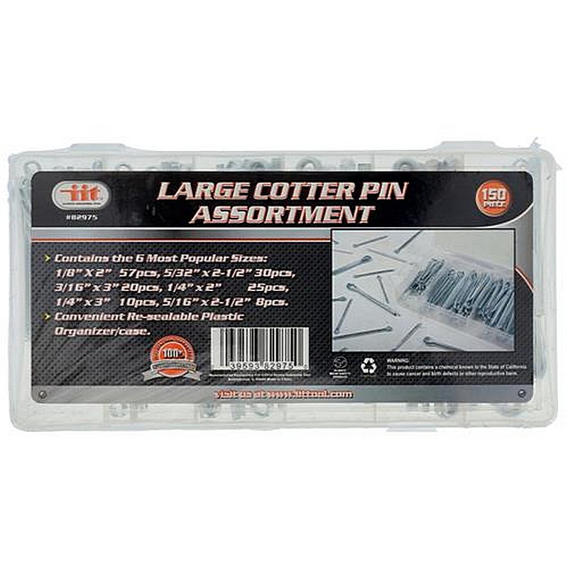 Large Cotter Pin Assortment 150 ct