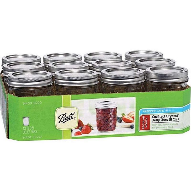 Ball Regular Mouth Jelly Jar 12 Ct 8 oz