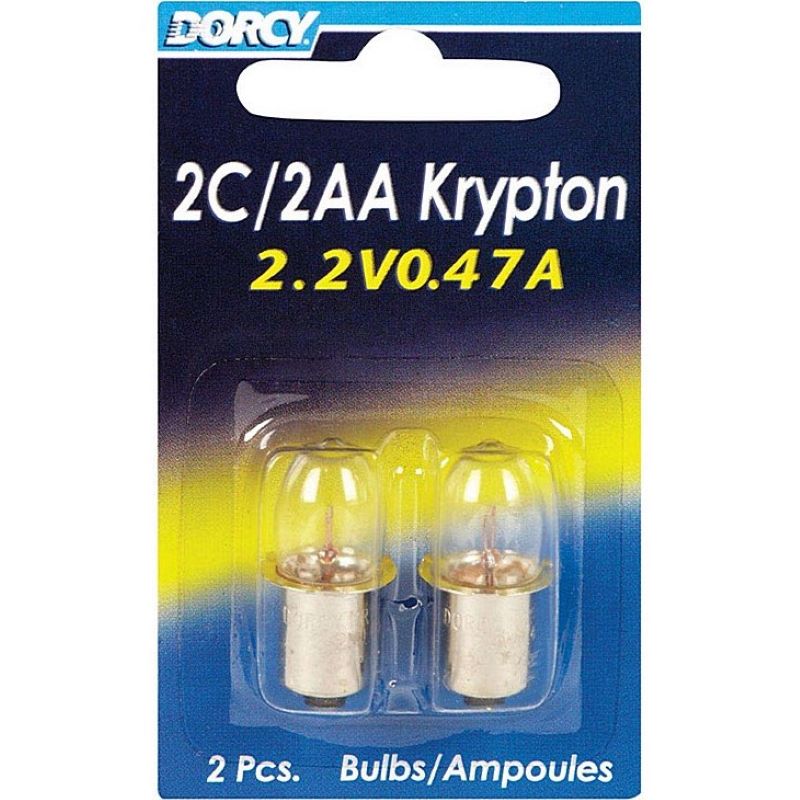 Dorcy 2C/2AA Krypton Flashlight Bulb 2 ct