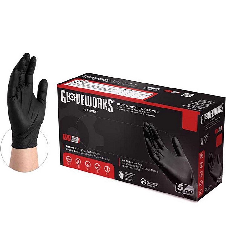 Gloveworks Powder Free Nitrile Disposable Gloves 100 ct