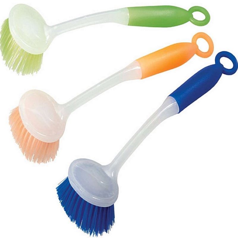 Long Plastic Scrub Brush 7 in