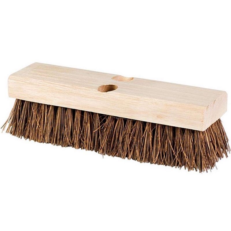 Wood Handle Deck Brush 10 in