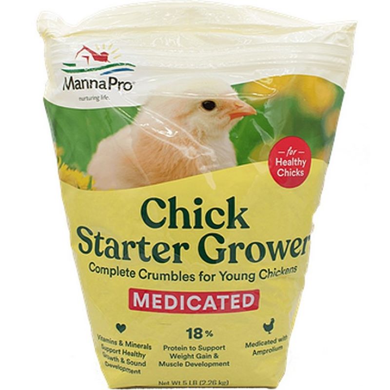 Manna Pro Chick Starter Grower Medicated Crumbles 5 lb