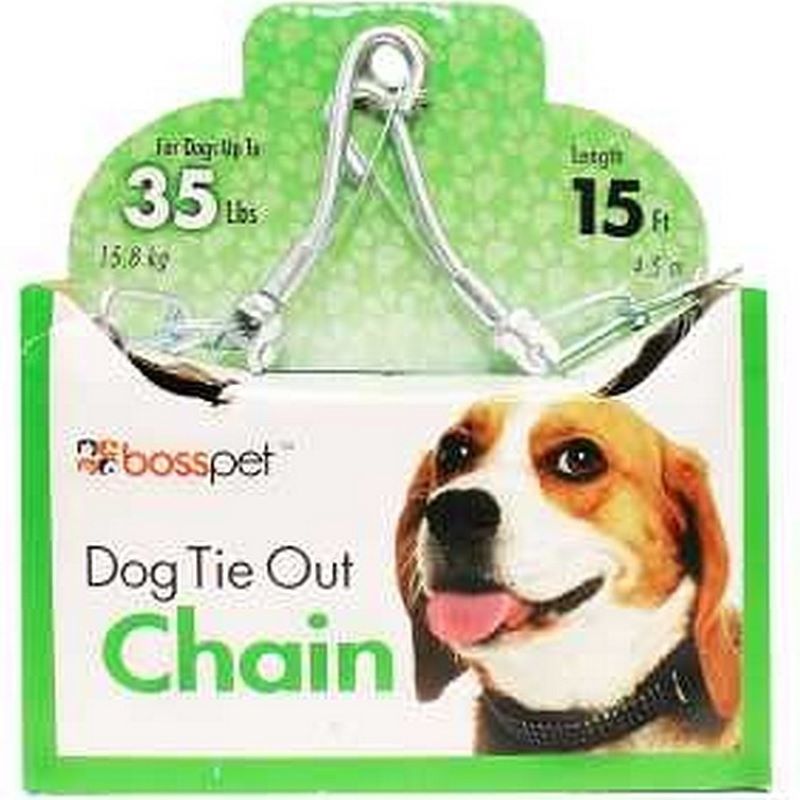 Tie-Out Twist Chain for Medium Dogs 15 ft