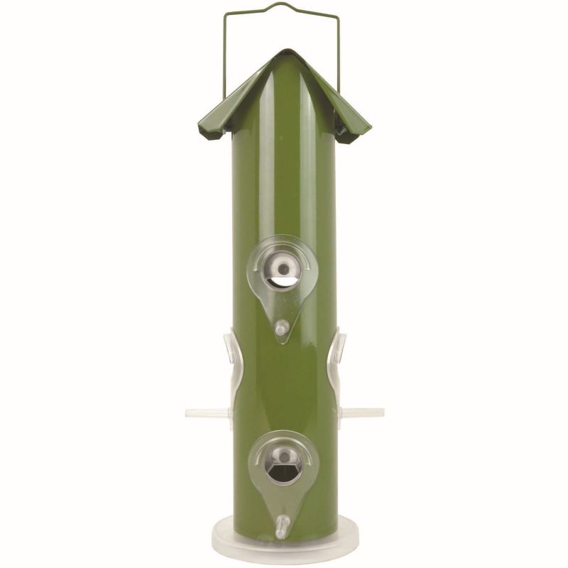 6 Port Green Tube Bird Feeder 1 lb