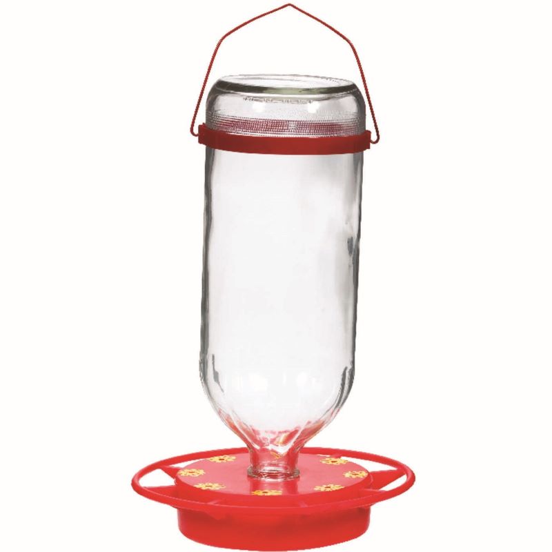 Glass Bottle Hummingbird Nectar Feeder 8 Port