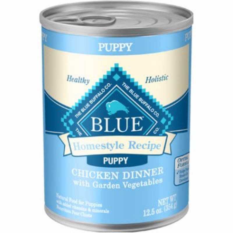 Blue Canned Puppy Food Chicken Dinner 12.5 oz