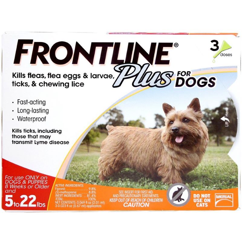 Frontline Plus for Dogs 5-22 lb 3 ct