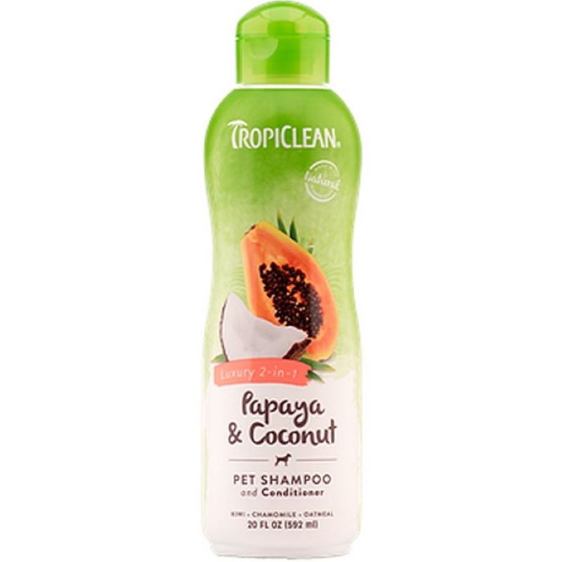 TropiClean Papaya & Coconut Shampoo & Conditioner 20 oz