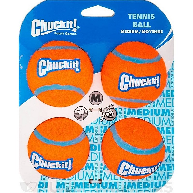 Chuckit! Rubber Tennis Balls 4 ct