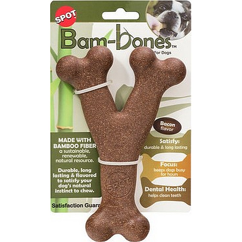 Bam-Bones Bacon Flavored Wish Bone Dog Toy