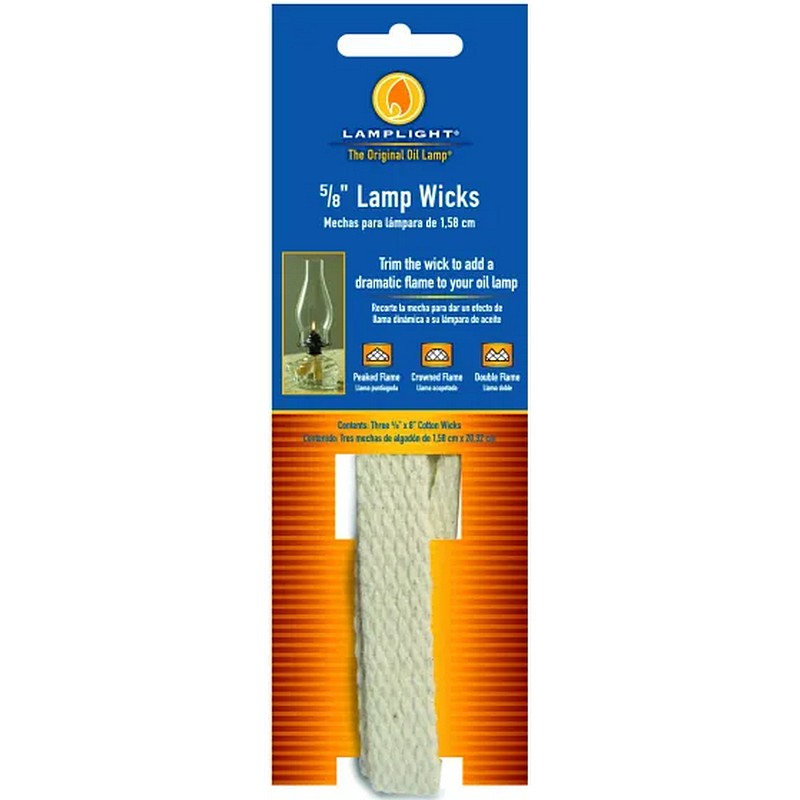 Flat Cotton Lamp Wick 8 in 3 ct