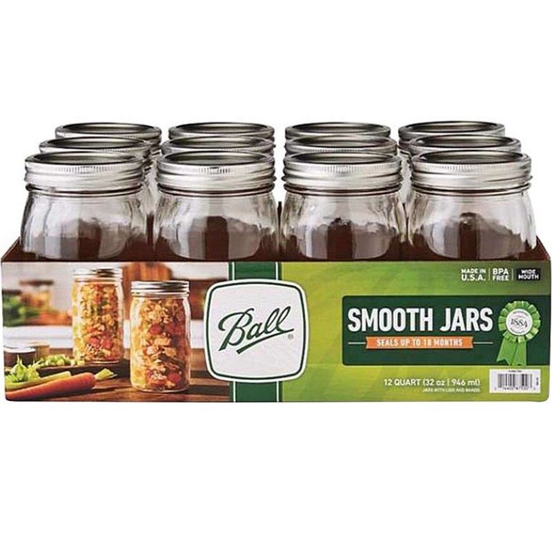 Ball Wide Mouth Mason Jar 12 Ct 16 oz